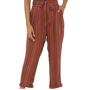 Extra High Rise Paper bag Waist S American Eagle Stripped Bohemian lounge Pant